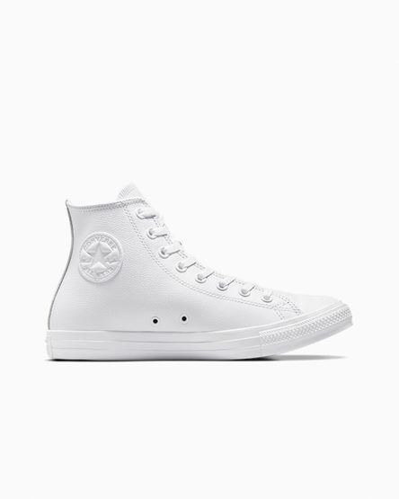 Men's Converse Chuck Taylor All Star Leather High Top Shoes White | AU 1654EK